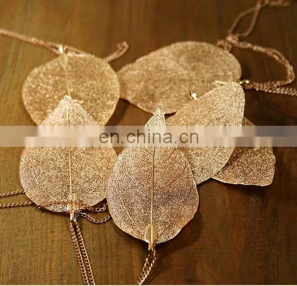 2013 New Accessorize Leaf vein necklace