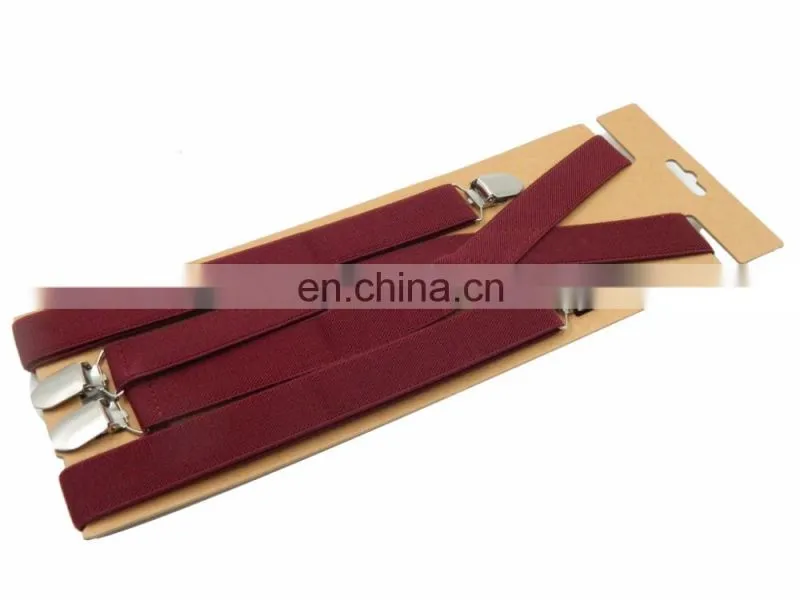 2017 Wholesale Low MOQ solid color Suspenders