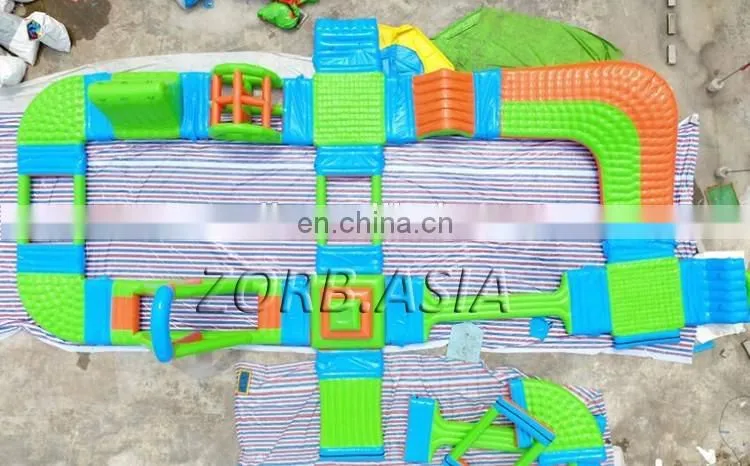 2017 Latest hot sale inflatable amusement park, giant inflatable water park, aqua park for backyard