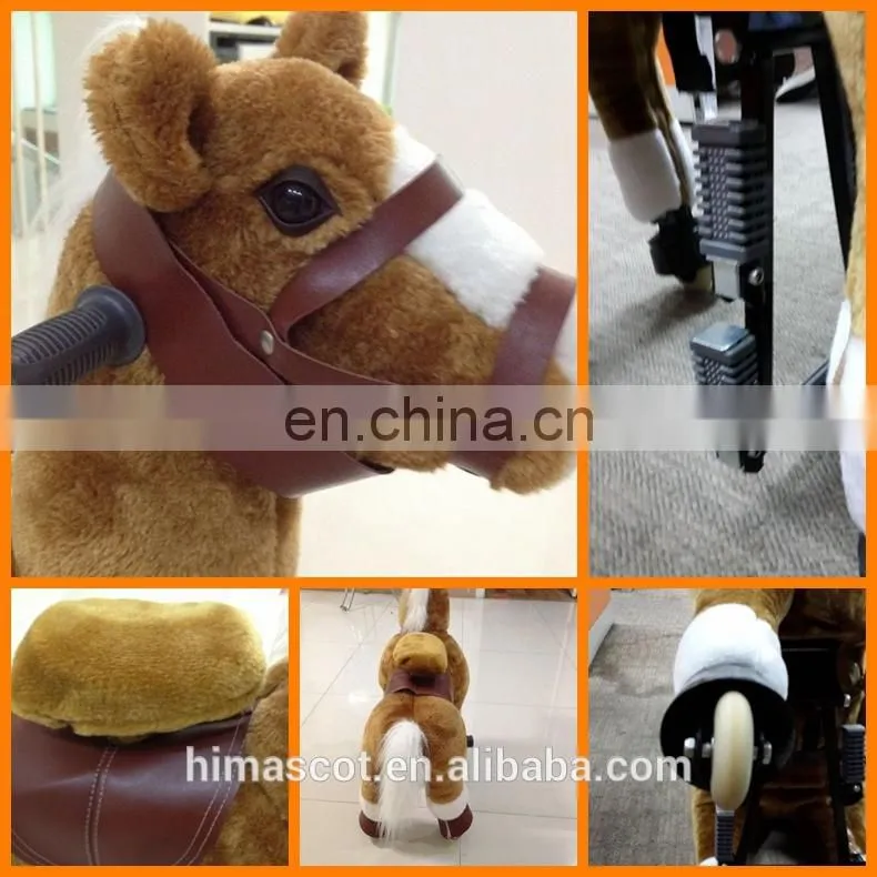 2015 Hot sale mechanical rocking horse for sale, plush horse ride-on for kids, walking pony toy