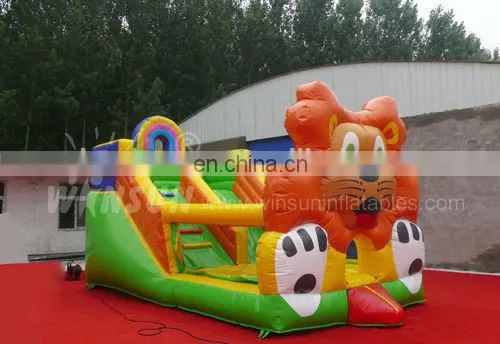 China standard quality inflatable lion inflatable slide on sale