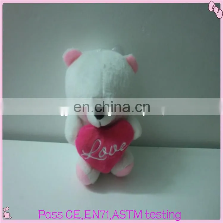 Lovely design cute stuffed plush teddy bears with canvas uniform