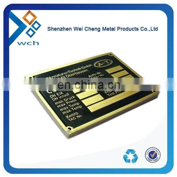 high quality stamped anodized aluminum labels