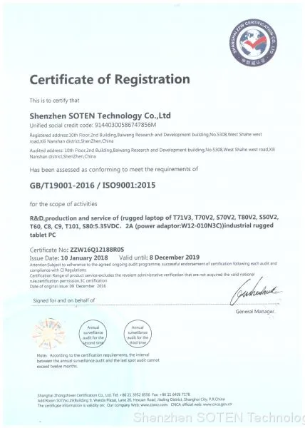 certificate of Registration