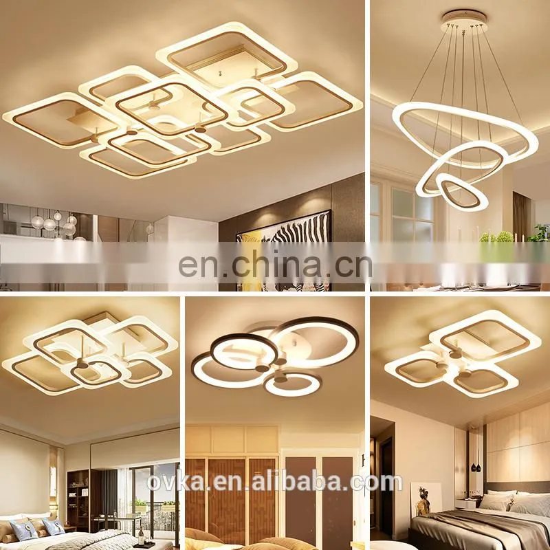 High quality acrylic ceiling lamp creative square living room lamp