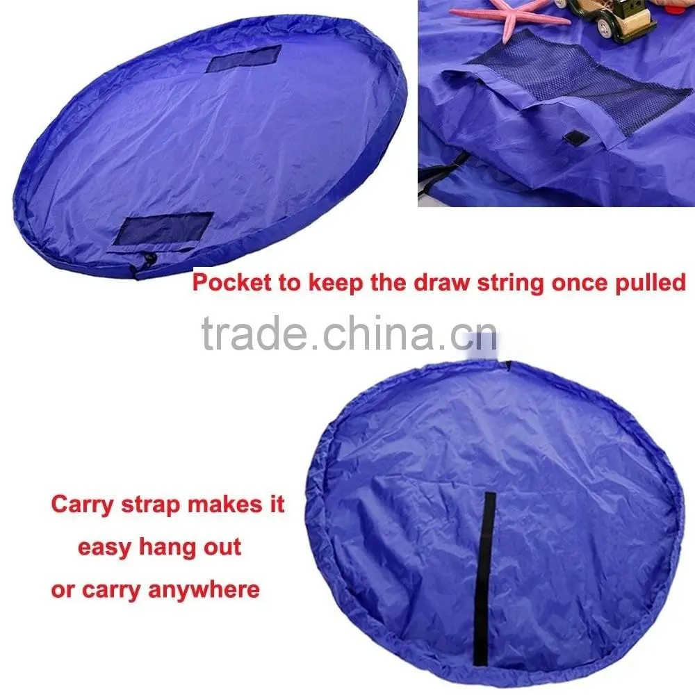 60 inch Children Baby Play Mat Toy Storage Bag Organizer,Multi Purpose-portable Outdoor blanket Floor activities mat w/ Quickly