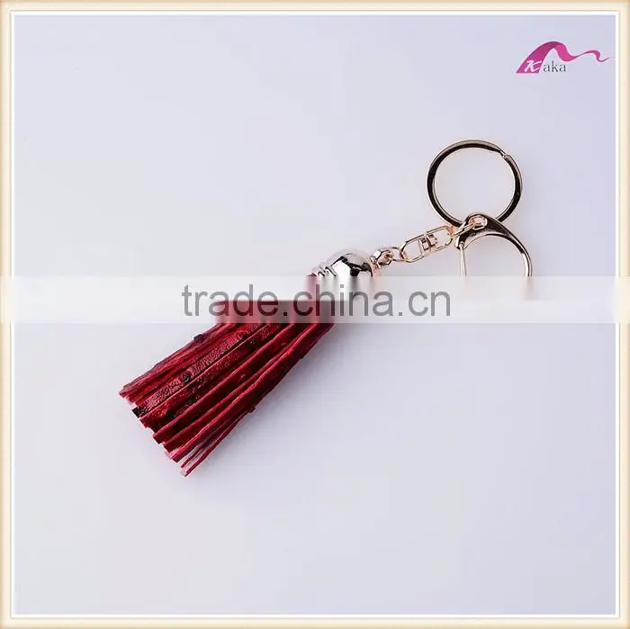 Promotional Custom Leather Tassel Keychain Manufacturers In China
