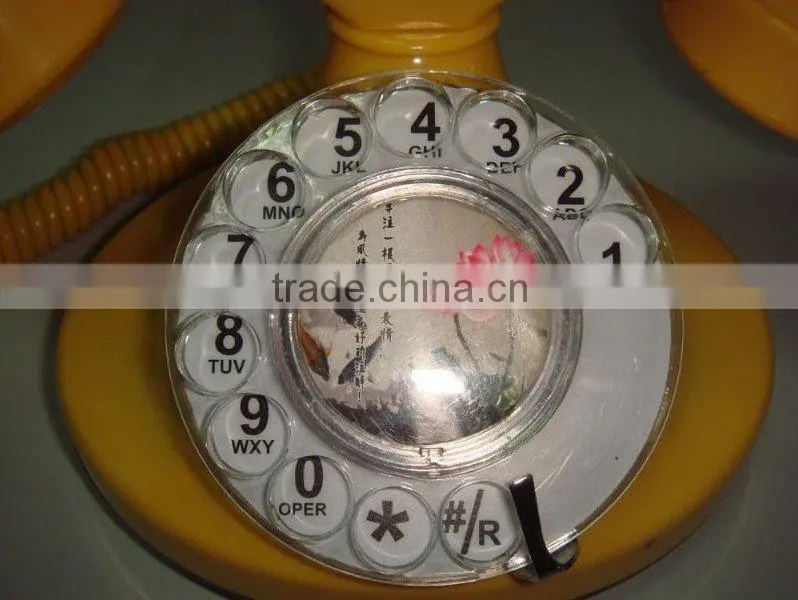 Rotary dial antique decorative telephone