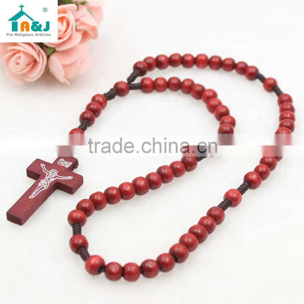 Eco-Friendly Material children's wood rosary Factory wholesale