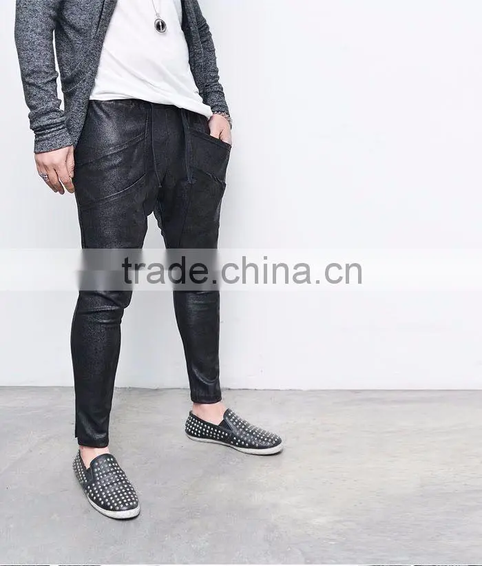 Double Pocket Crack Ankle Baggy Sweatpant Coated Standard Sports