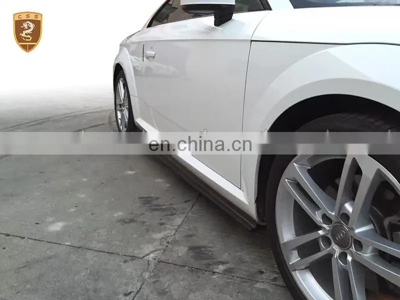 lips/spoiler/side skirts carbon fiber body kit for audi TT 2016