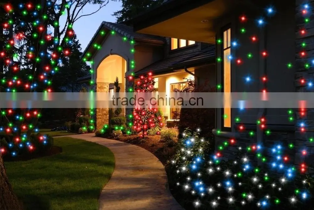 100 LED Crystal Ball Solar Powered Outdoor Fairy String Lights for Garden