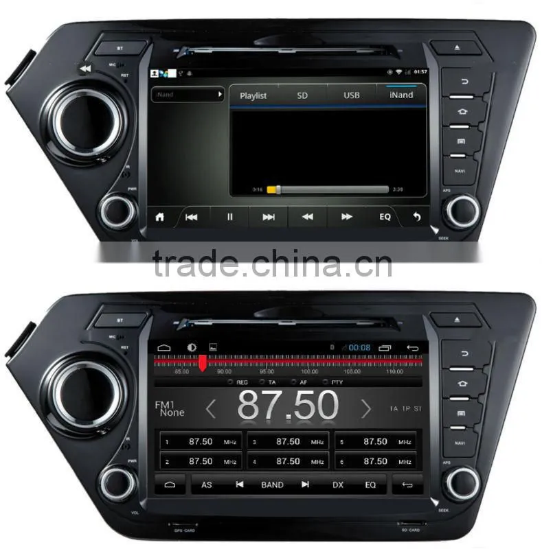 Car Factory 1024*600 screen Auto radio for Kia K2 RIO GPS 3G WIFI Android 4.2.2 CAR DVD GPS 3G WIFI FOR KIA K2 RIO 2011-2012