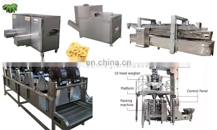 Banana plantain peeling peeler cutter slicer machine