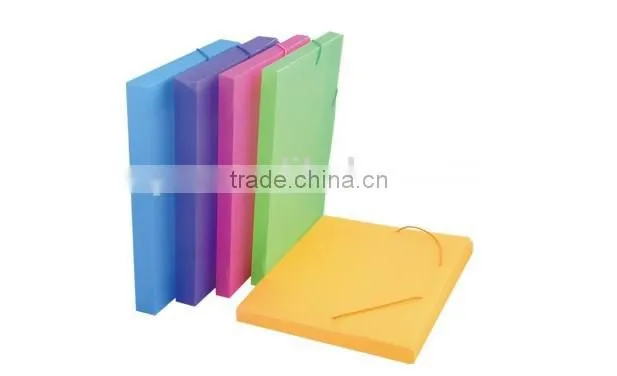 Guangzhou manufacturer best price plastic document file box with elastic