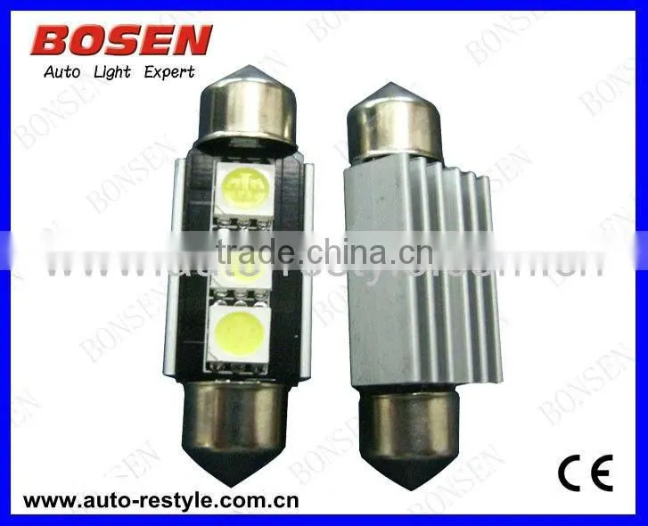 samsung 5060 chip CANBUS festoon 36MM/39MM/42MM 6SMD super bright auto led light