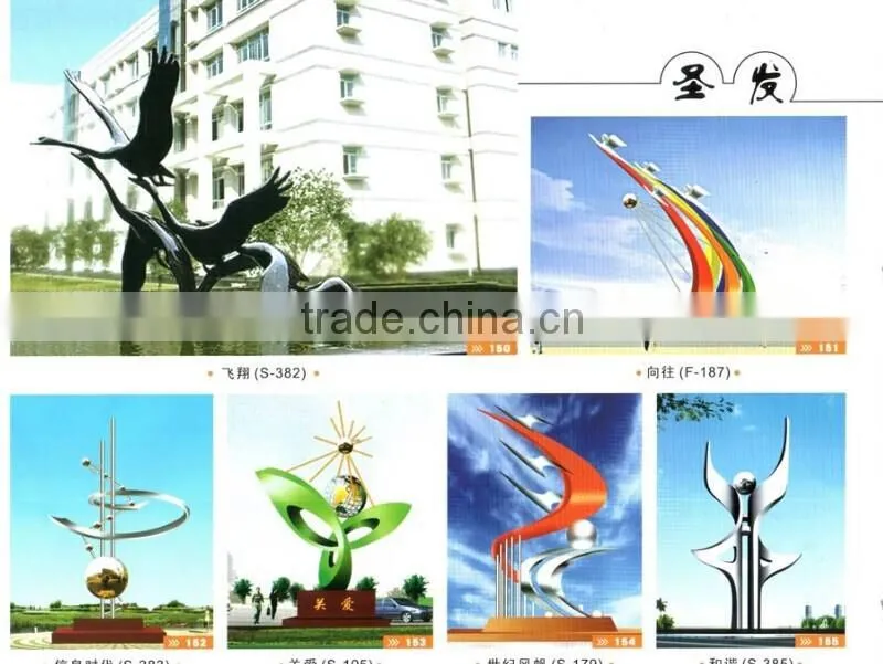 stainless steel Dolphins fountain sculpture