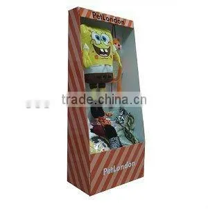 printed cardboard display stand with hooks