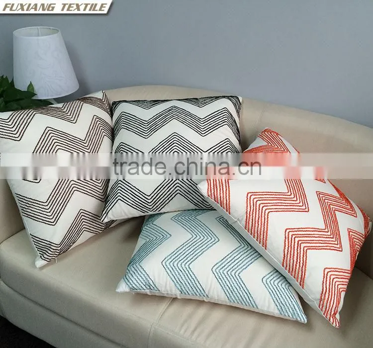 Embroidered Zig-Zag Type Sofa Chair Home Decor Pillow Cushion