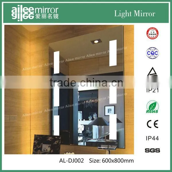 Mirror with lights portable aluminium profile glass mirror
