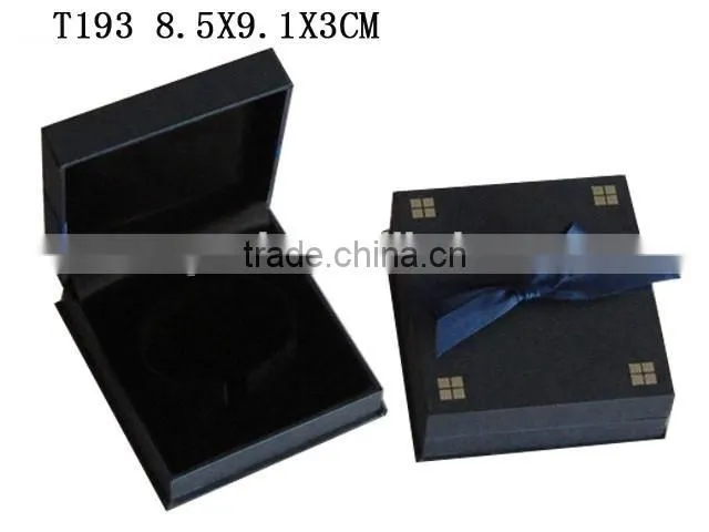 T193 Antique Paper outside Plastic Jewelry Bangle Box with Ribbon