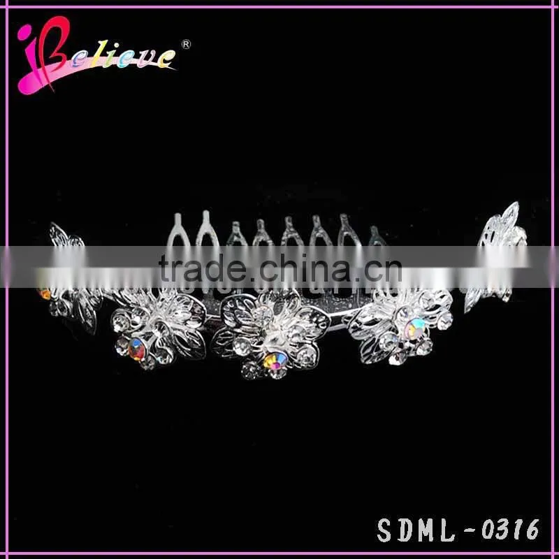 Hair jewelry wholesale diamond flower hair comb chinese wedding hair accessories