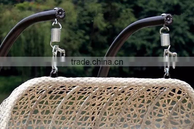 Luxury Outdoor Furniture Double Seat Hanging Indoor Swing Rattan Egg Chair Living Room Swing Chair