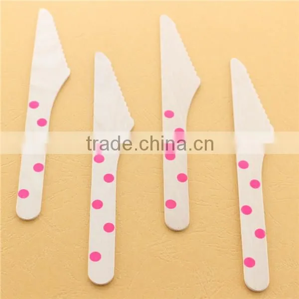 Disposable high quality wooden dinnerware/Dinnerware Sets/brich pocket knife for party