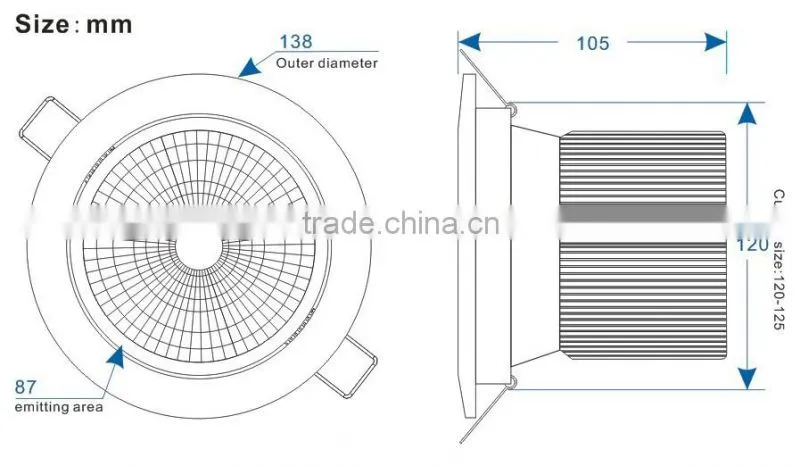 Dimmable 20w COB LED downlights 2700k-6500k Australian Standard with Rohs&CE certificates and 3 year warranty