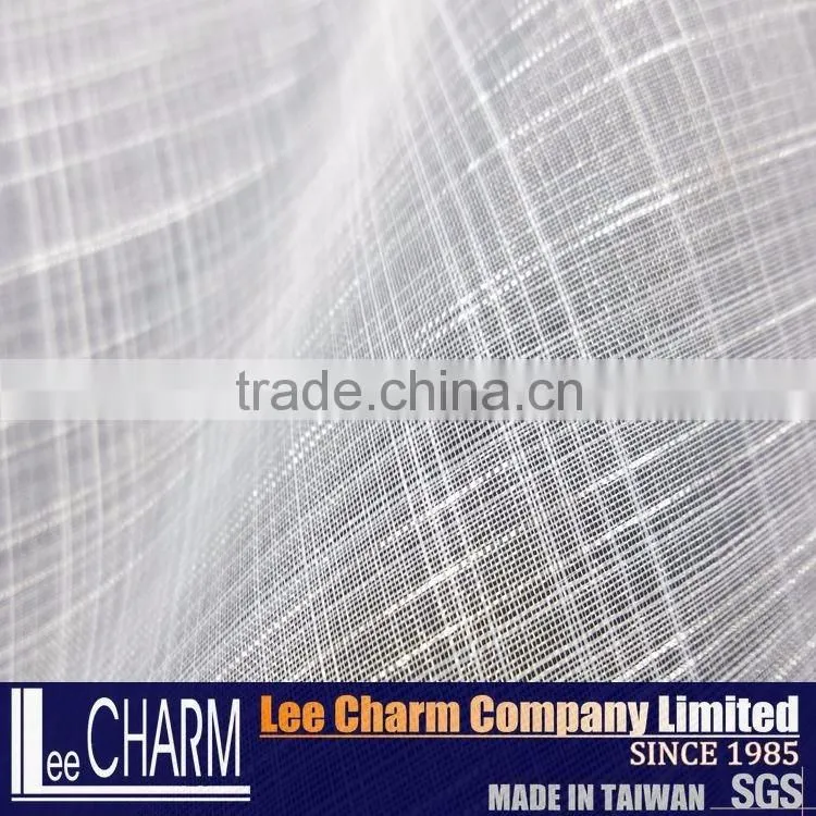Polyester Organza Big Check Design Fabric