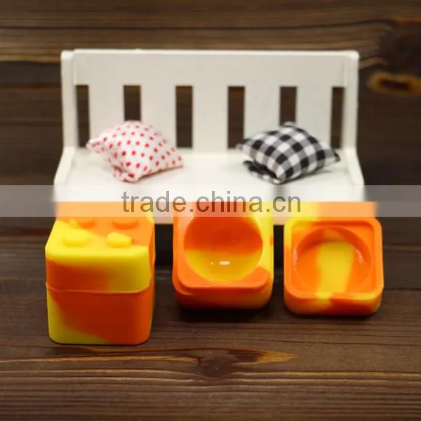 Square 9ml silicone container bho extracts silicone dab jar silicone oil container