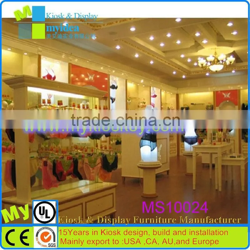 Cheap garment shop interior design for accessories/clothing/bag/shoes