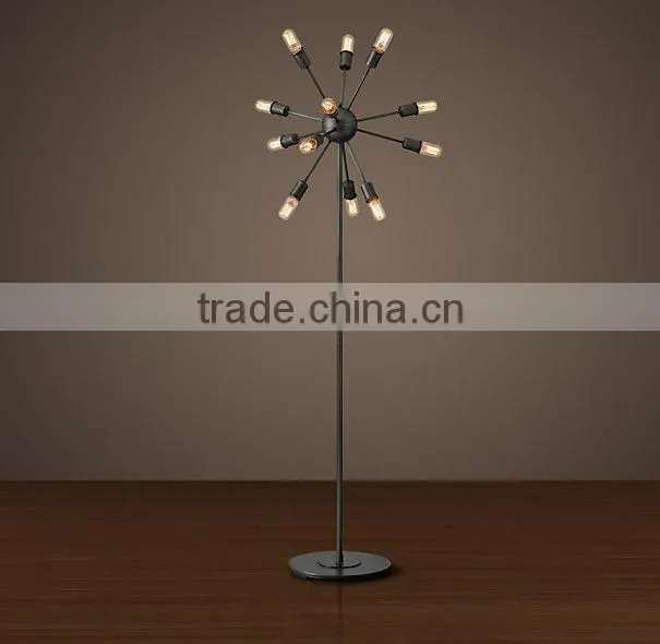 2016 New Style Simple Vintage Iron Floor Lamp Model 5010-L12