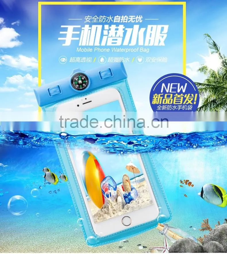 JOYROOM New High Quality PVC Mobile phone waterproof bag High density compass design 20m waterproof bag for mobile phone