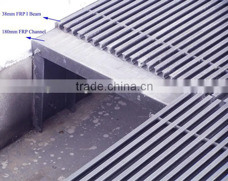 Corrosion resistant fiberglass stair channel, extremely strong frp structural shapes