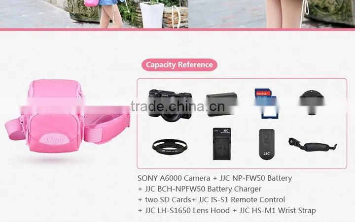 Camera Bag KIWIFOTOS Pink Mirrorless Camera Case For Beauty Girl Neoprene Camera Bag