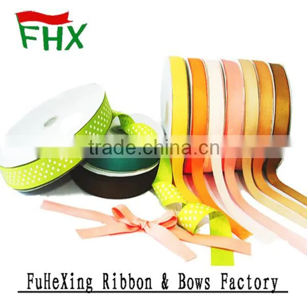 china wholesale slit edge polyester satin ribbon in gift packing decorative