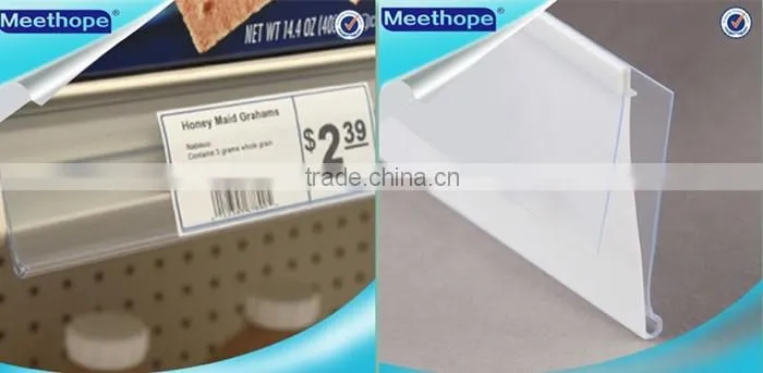 Plastic Label Holder Length Customized Clear with White