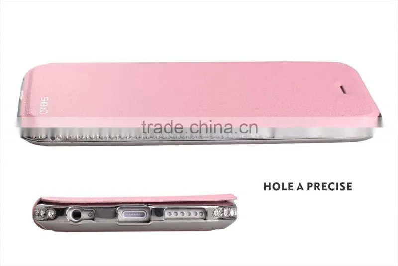 Wholesale Diamond PU Leather Flip Case for iPhone 6