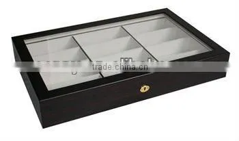 Custom high glossy ebony wooden eyeglass box