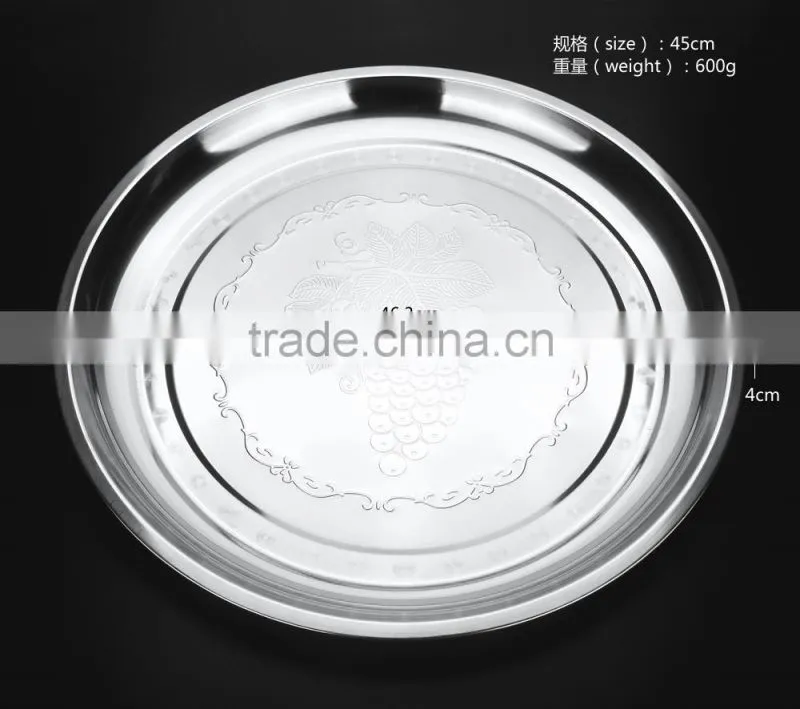 Wholesale new china tableware stainless steel steak plate