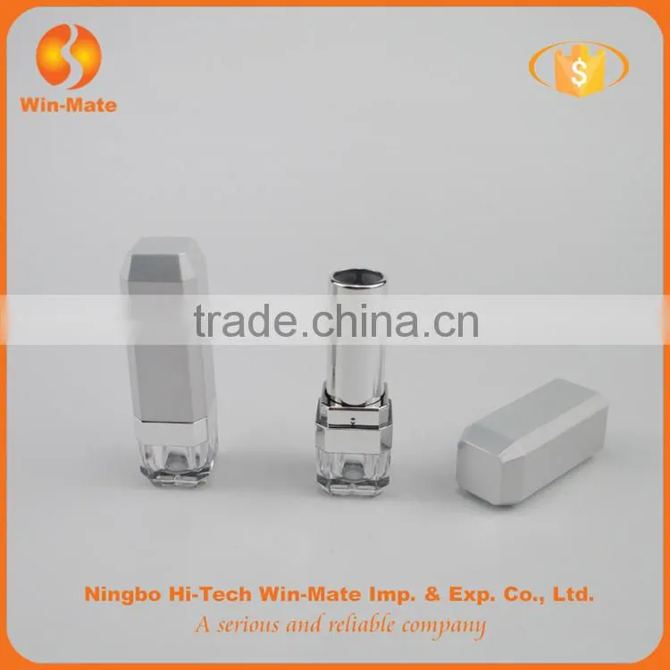 elegant new ABS silver empty lipstick container