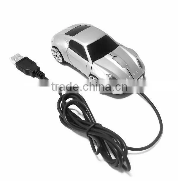 sliver wired car mouse/gift car mouse