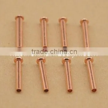 Mushroom head brass hollow rivets