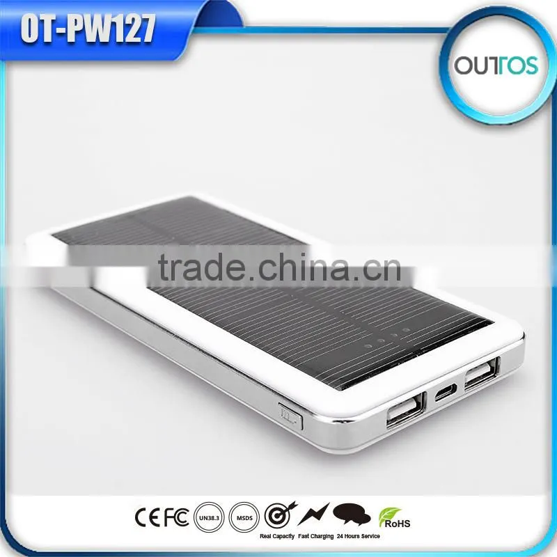 Bulk Buy From China 12000mah Power Bank Rohs Solar USB Charger for Iphone 6