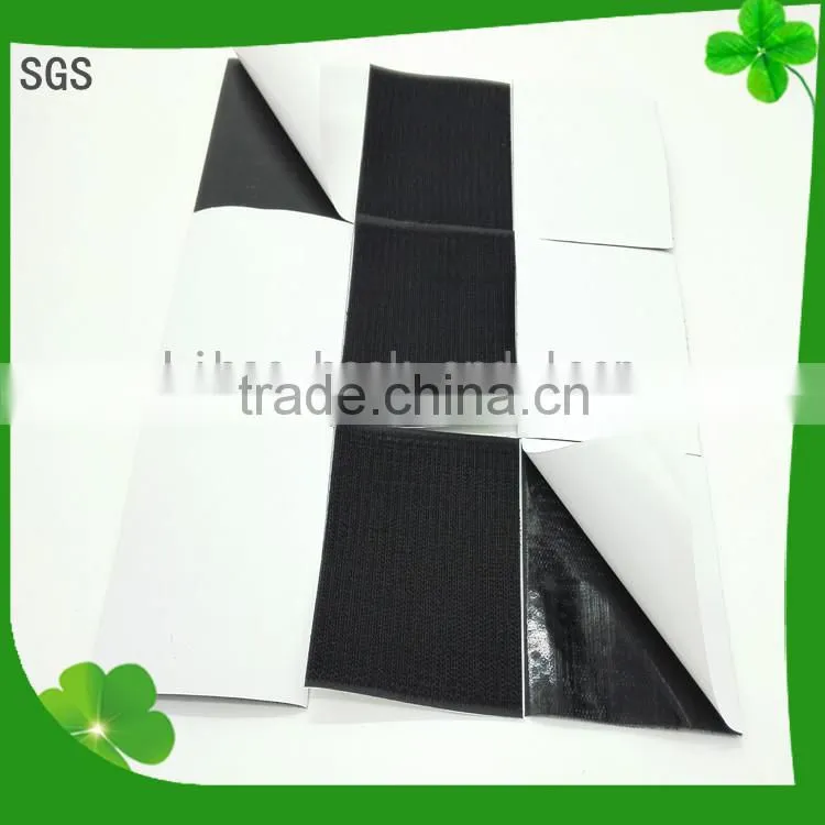 Self adhesive hook and loop with glue