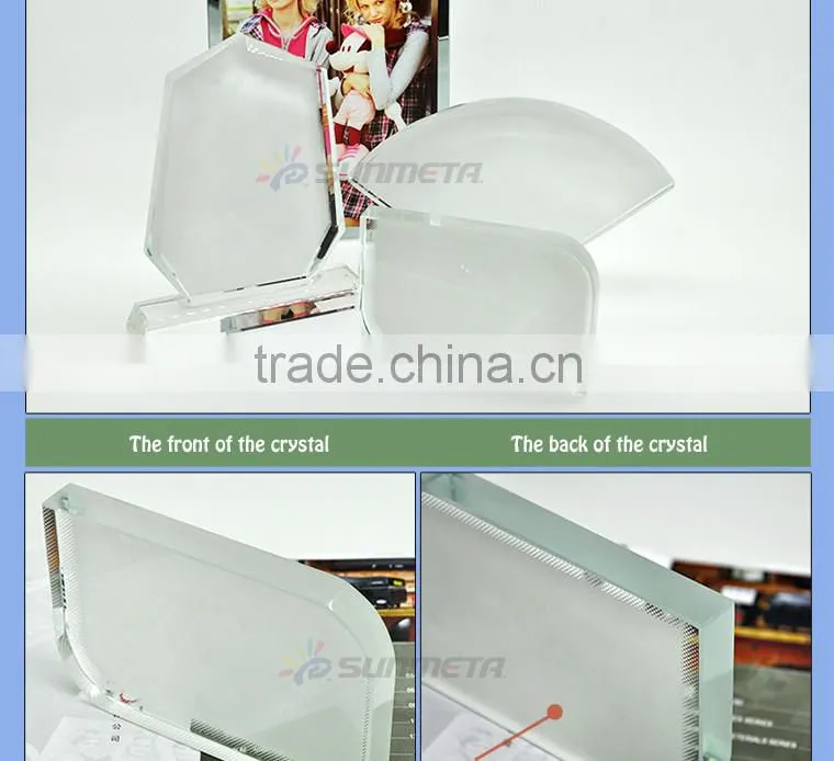 Sunmeta factory sublimation cystal trophy for 3D vaccum machine BXP-01