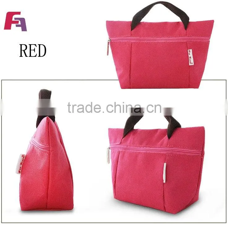 Practical solid color tote bag foldable lady bags handbag