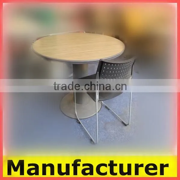 cheap new model steel and wood and tempered glass coffee table