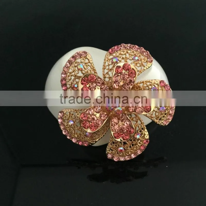AB Crystal Rhinestone Flower Brooch,Colorful Rhinestone Brooch Pin,Brooches And Pins For Wedding